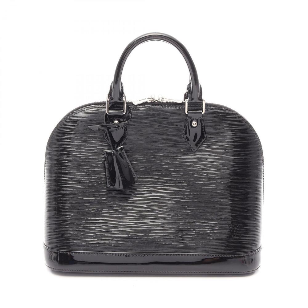 Louis Vuitton Alma Top Handle Bag Leather Epi Electric Black